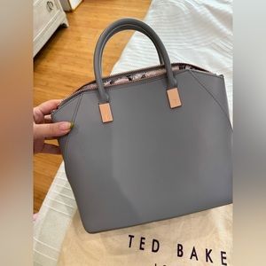 Ted Baker Grey/Dusty Blue Handbag with rose gold details